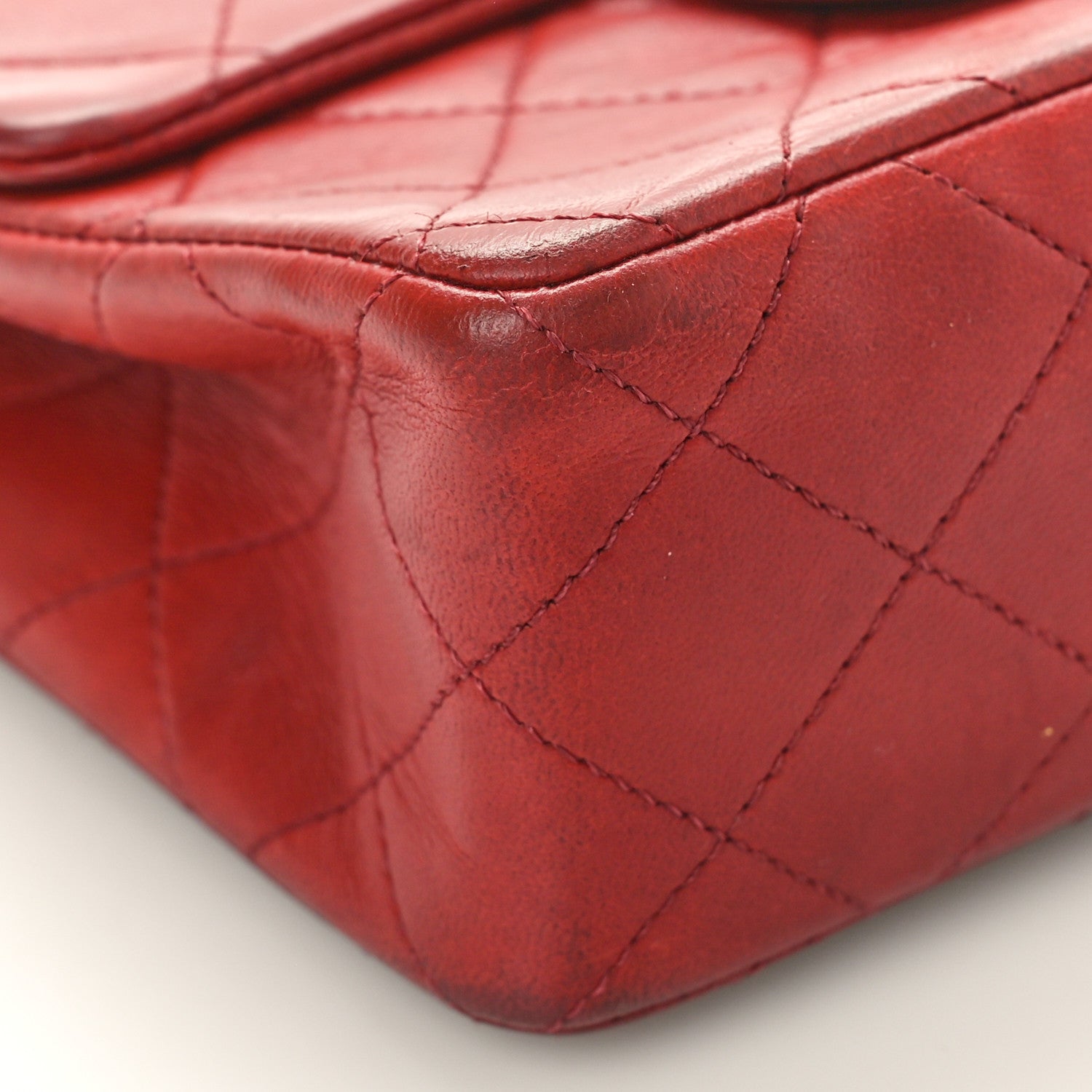 Chanel Lambskin Quilted Mini Square Flap Red 9 of 12