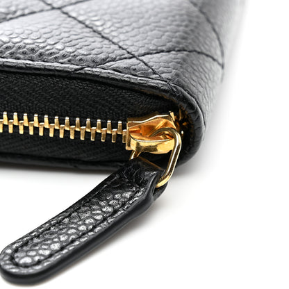 Chanel Caviar Quilted Zip Coin Purse Black 10 of 10