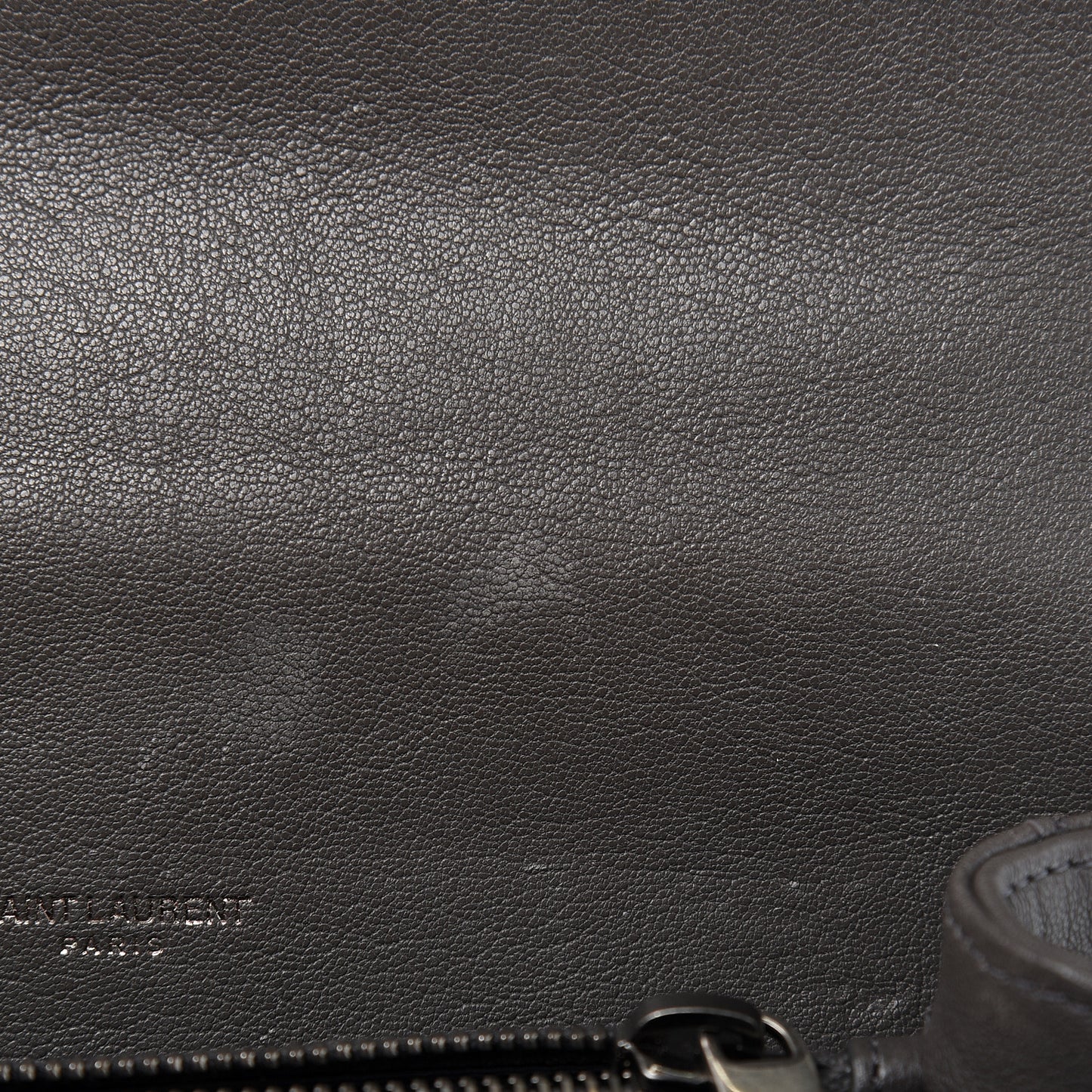 Sheepskin Matelasse Chevron Monogram Medium College Bag Asphalt