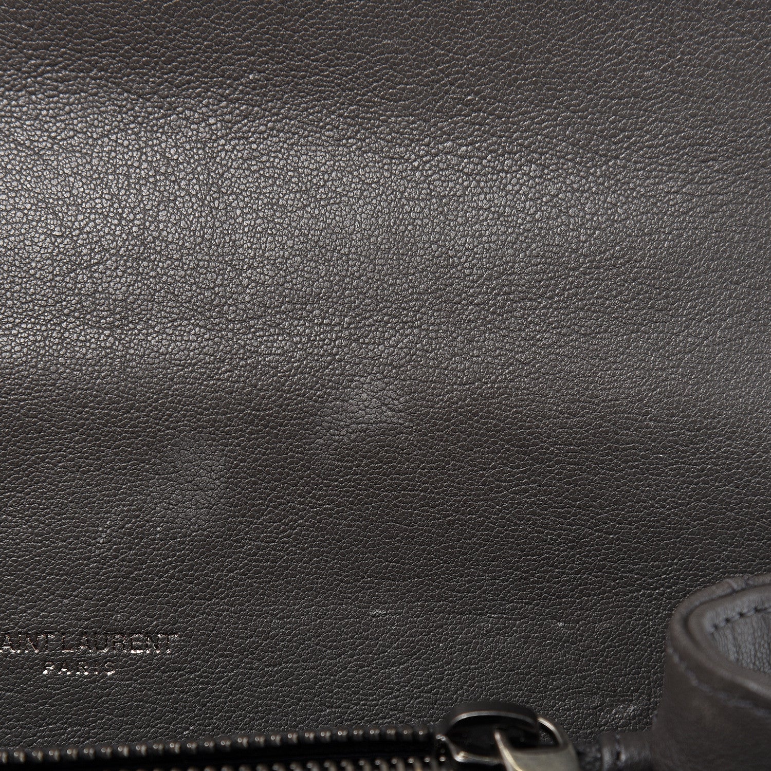 Saint Laurent Sheepskin Matelasse Chevron Monogram Medium College Bag Asphalt 8 of 11