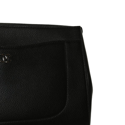 Chanel Grained Calfskin Large Neo Executive Cosmetic Case Black 10 of 12
