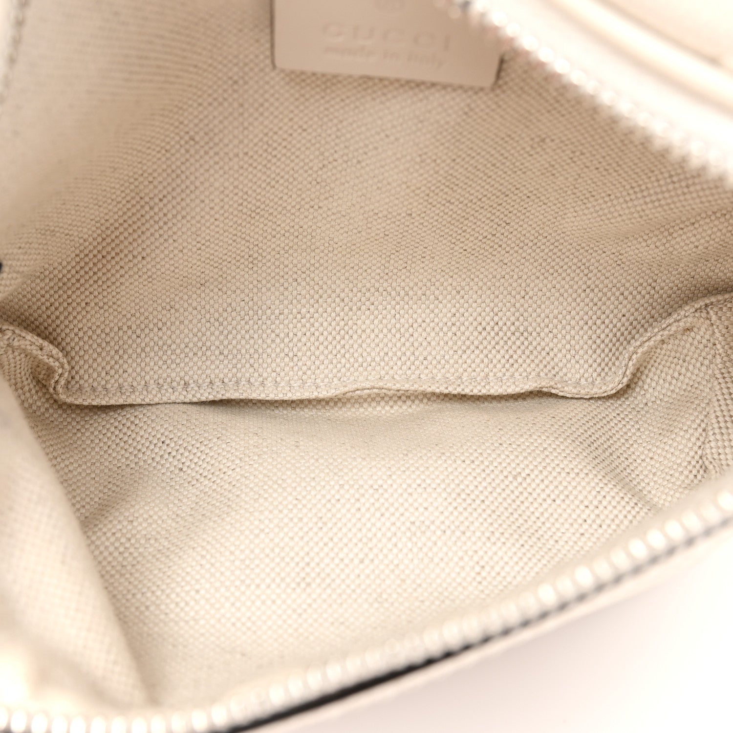 Gucci Calfskin GG Tennis Embossed Belt Bag Mystic White 5 of 11