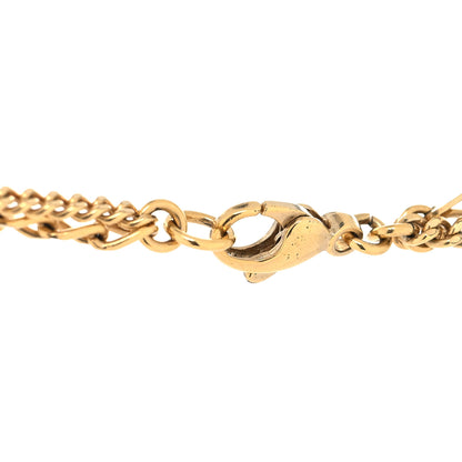Chanel Metal Textured CC Pendant Necklace Gold 4 of 6