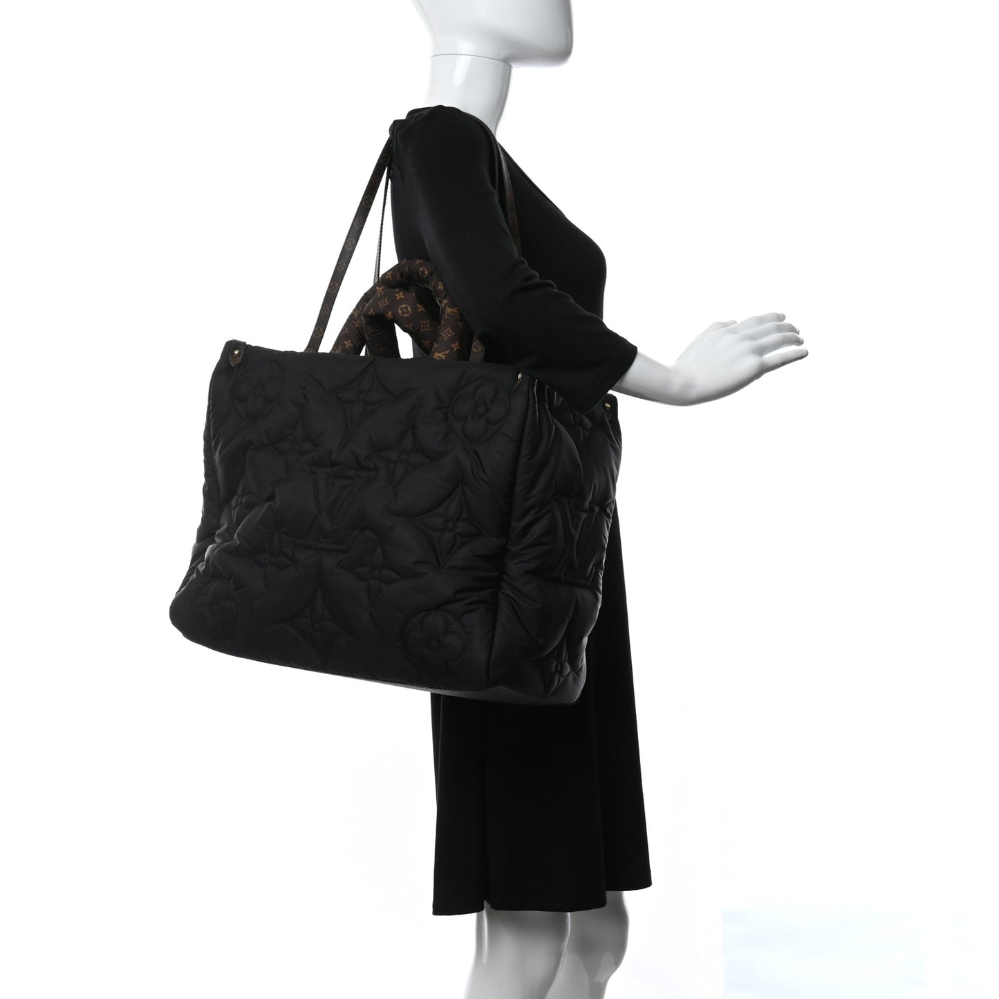 Econyl Monogram Pillow Giant Onthego GM Black