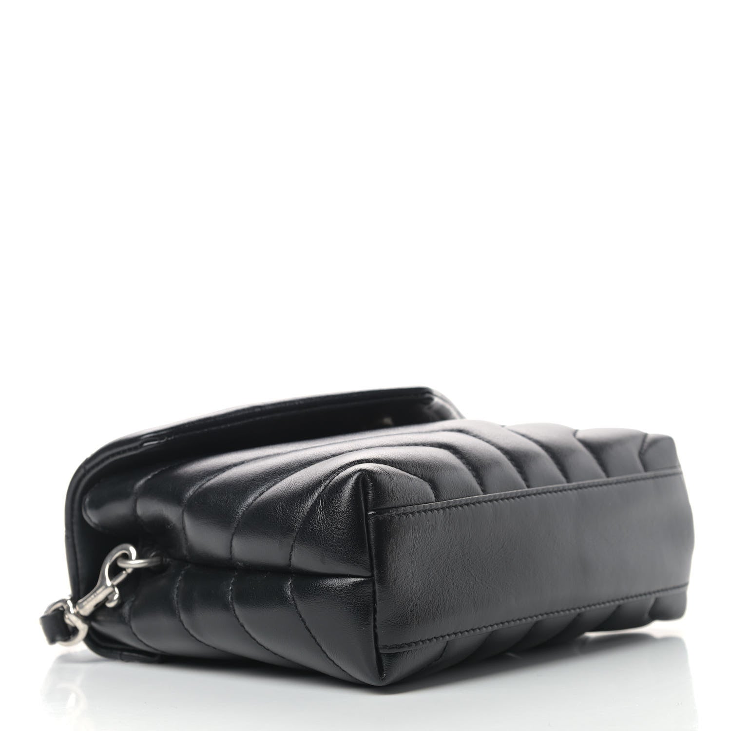 Saint Laurent Calfskin Y Quilted Monogram Toy Loulou Crossbody Bag Black 4 of 10