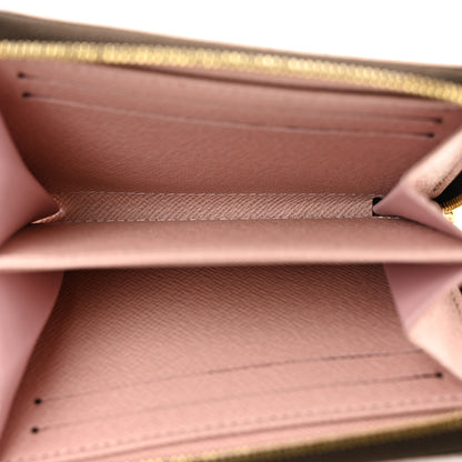 Louis Vuitton Damier Ebene Studded Zippy Coin Purse Rose Ballerine 5 of 9