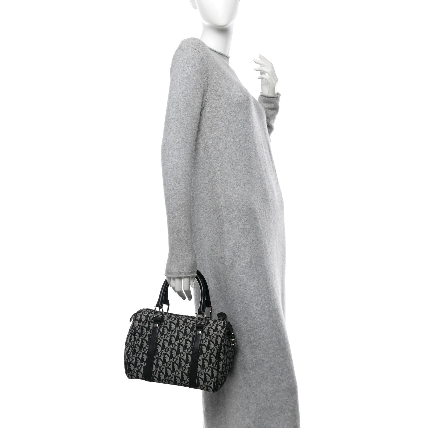 Christian Dior Monogram Boston Black 2 of 11