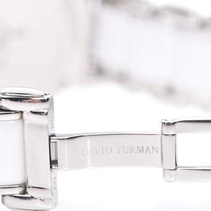 David Yurman Stainless Steel Ceramic Diamond 30mm Classic Quartz Watch White 5 of 8