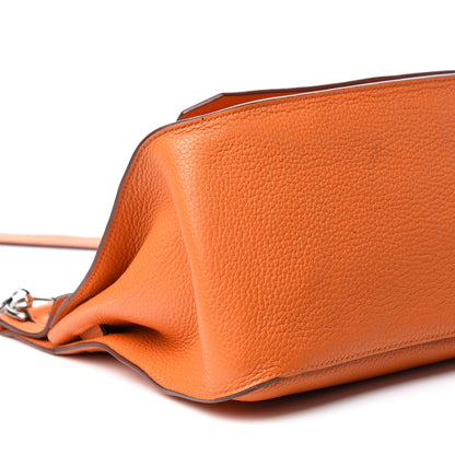 Hermes Taurillon Clemence Jypsiere 34 Orange 6 of 15