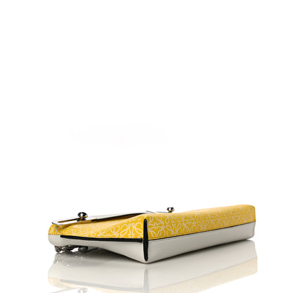 Loewe Engraved Calfskin Anagram Small Missy Bag Yellow White 4 of 10