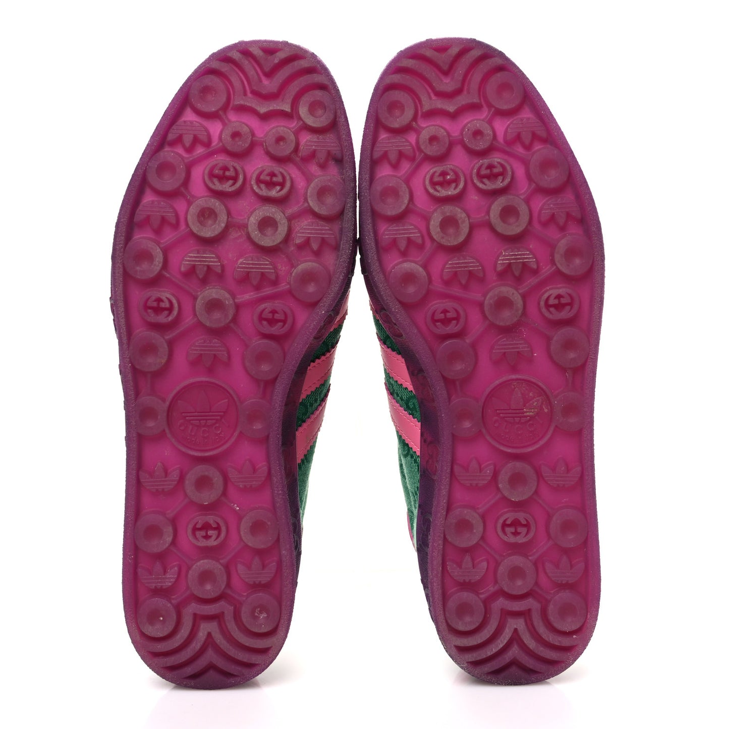 X ADIDAS GG Supreme Monogram Mens Gazelle Sneakers 10 Green Pink Strata