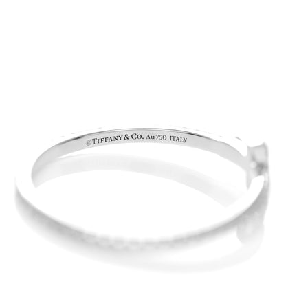 Tiffany 18K White Gold Diamond T Wire Pave Ring 58 8.5 5 of 6