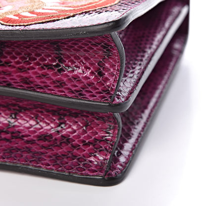 Gucci Elaphe Dragon Embroidered Medium Dionysus Shoulder Bag Violet Cyclamen Multicolor 9 of 11