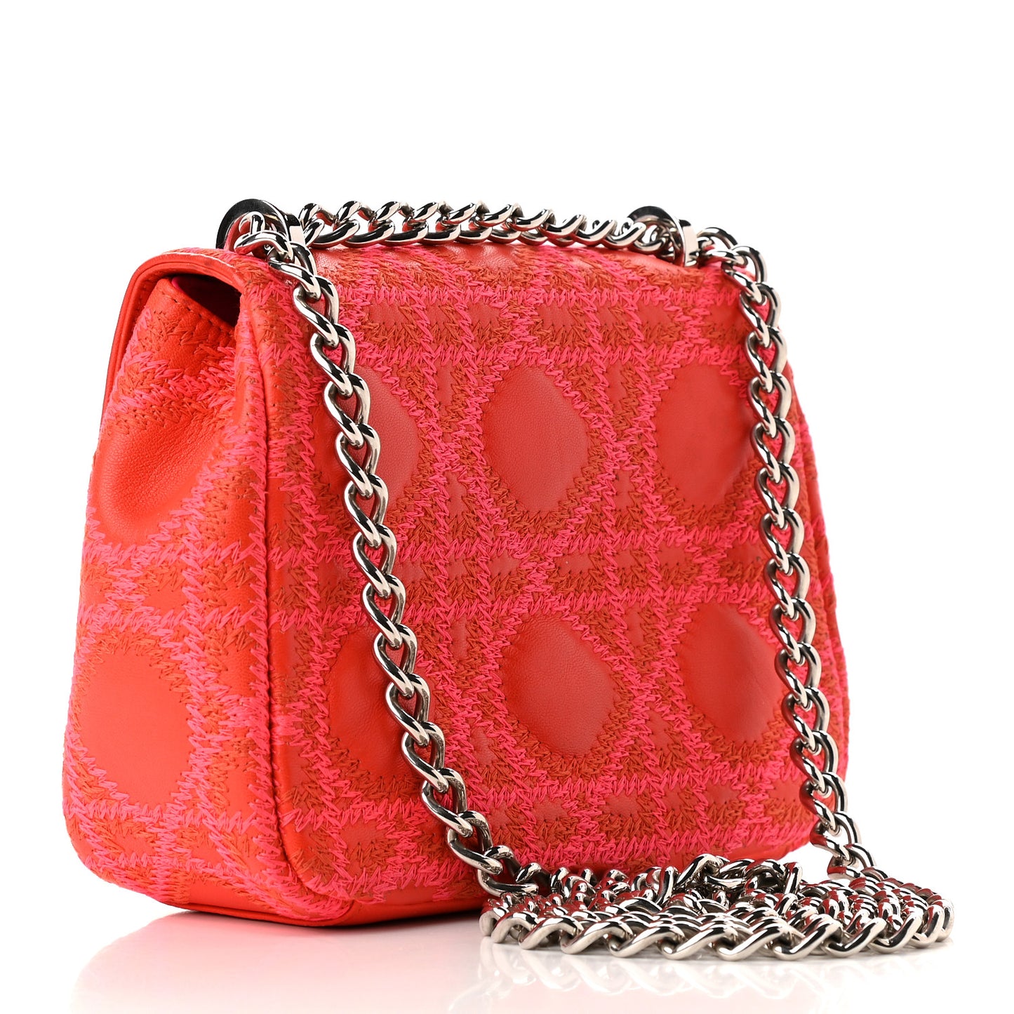 Lambskin Cannage Mini Miss Dior Flap Orange