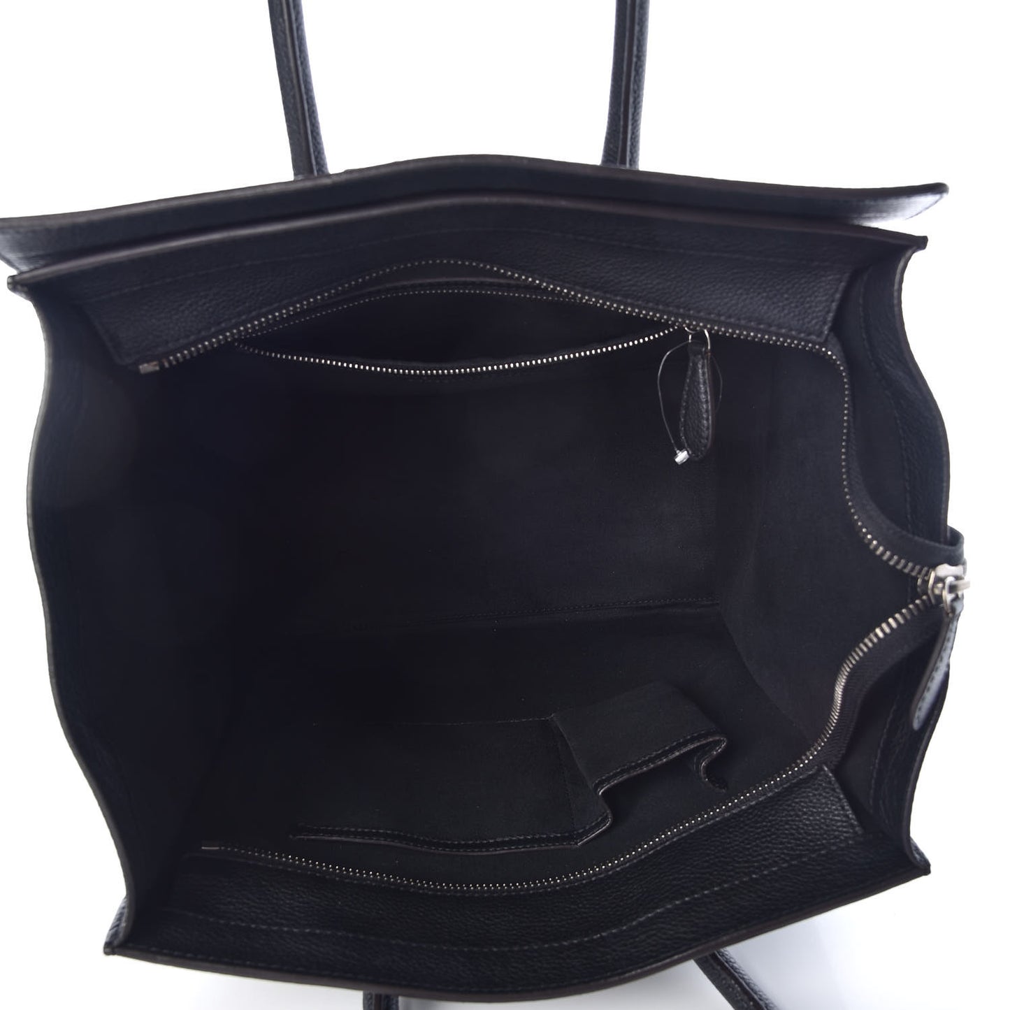Drummed Calfskin Mini Luggage Black