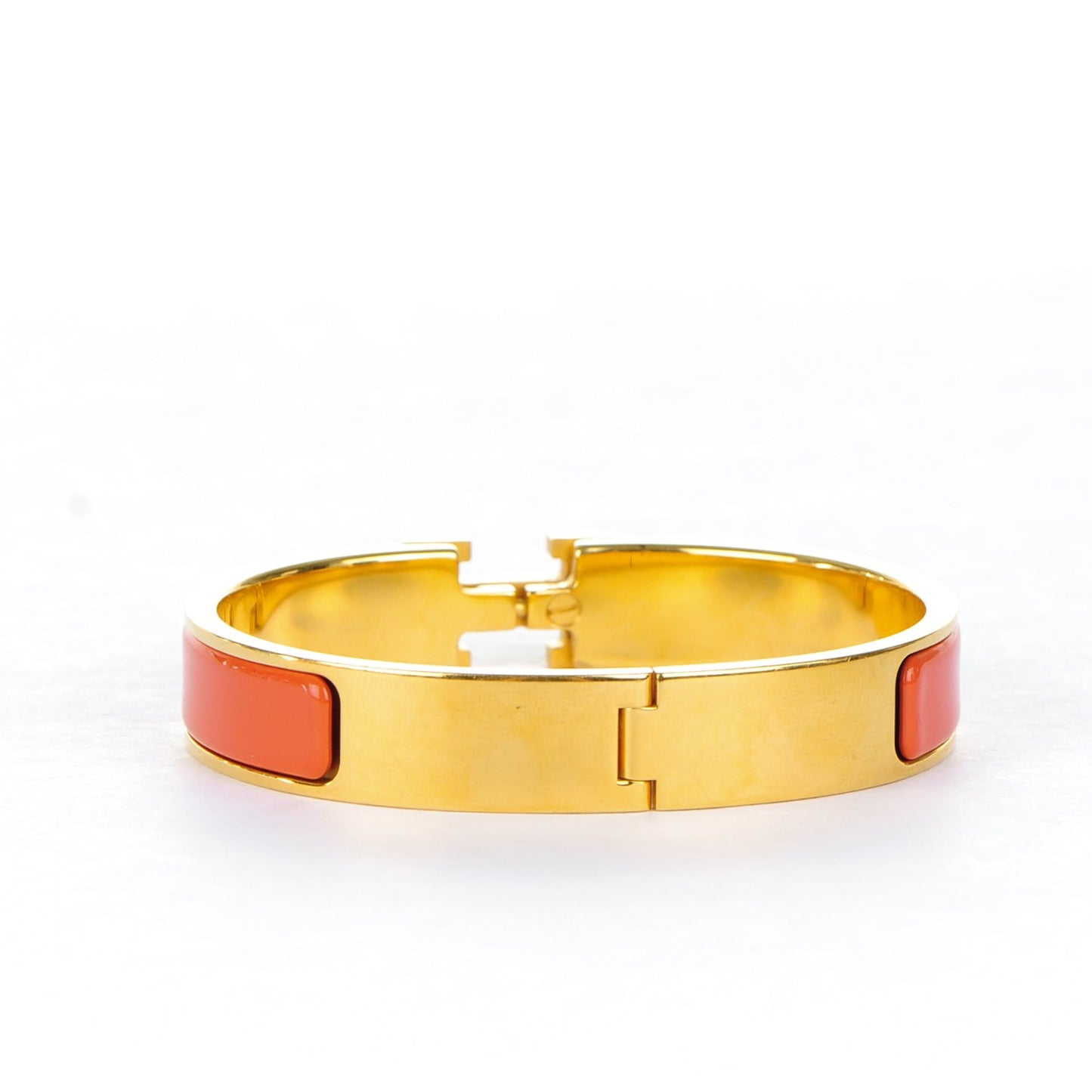 Enamel Narrow Clic Clac H Bracelet PM Orange