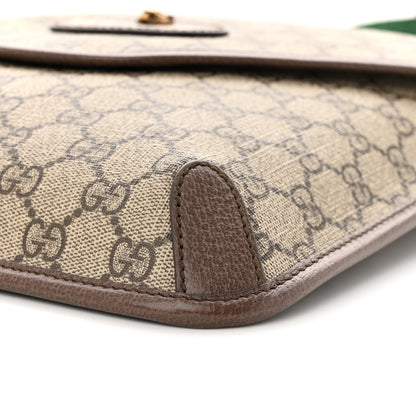 Gucci GG Supreme Monogram Web Medium Neo Vintage Flap Messenger Bag Beige New Acero 10 of 11