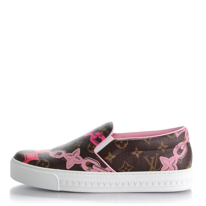 Louis Vuitton Monogram Bay Flower Slip On Harbor Sneakers 40 Rose Ballerine Poppy 1 of 7