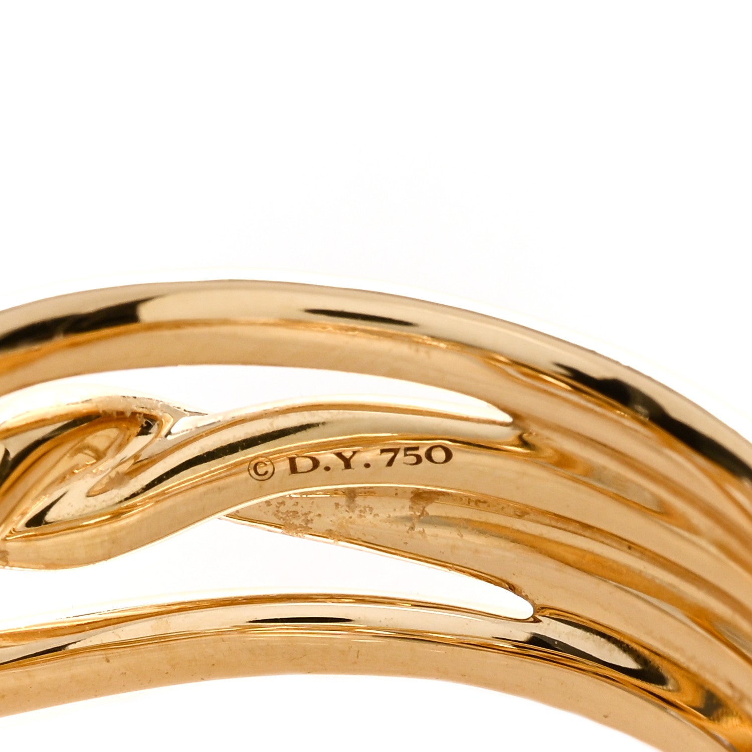 David Yurman 18K Yellow Gold 11.5mm Continuance Ring 57 8 3 of 3