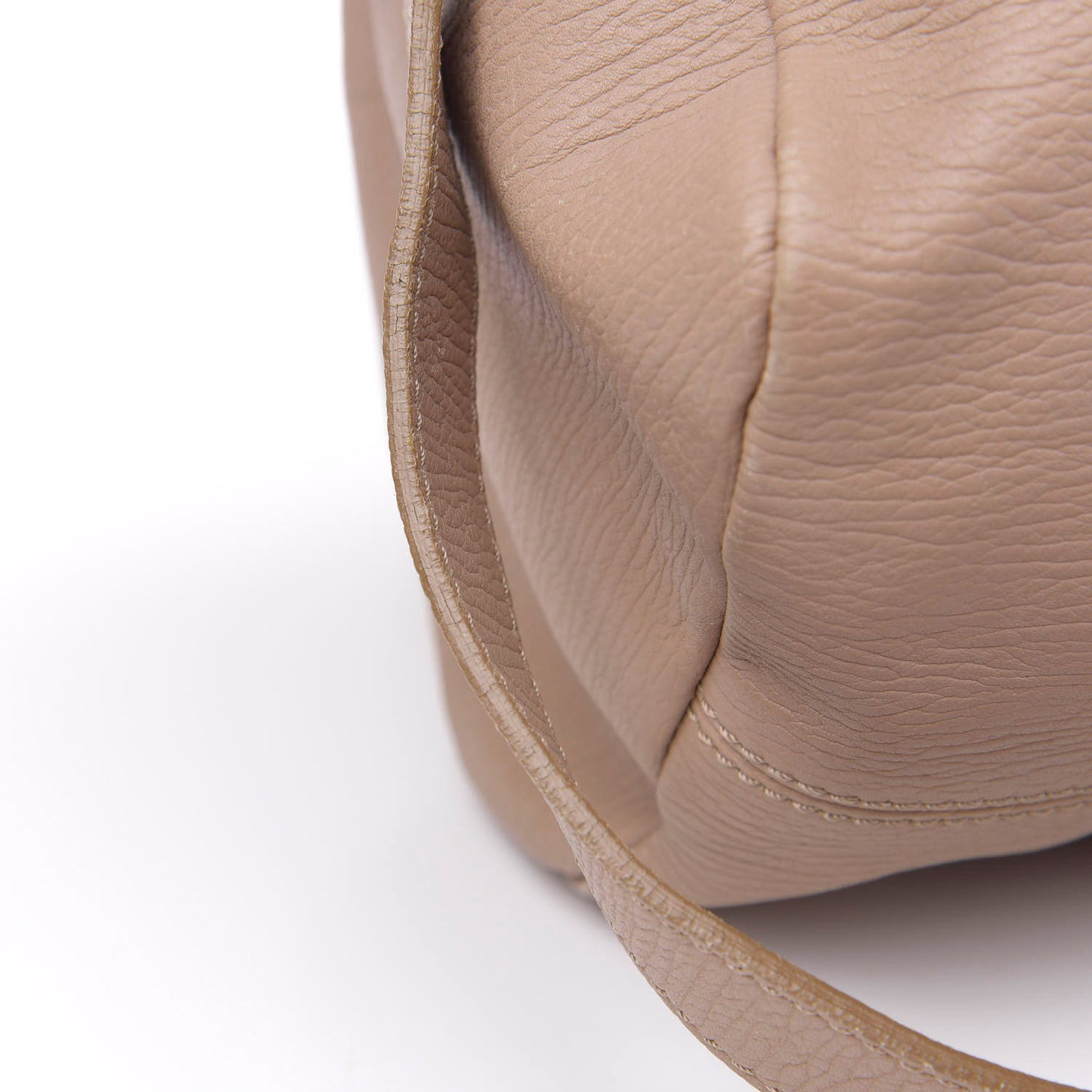 Textured Calfskin Large Pandora Beige
