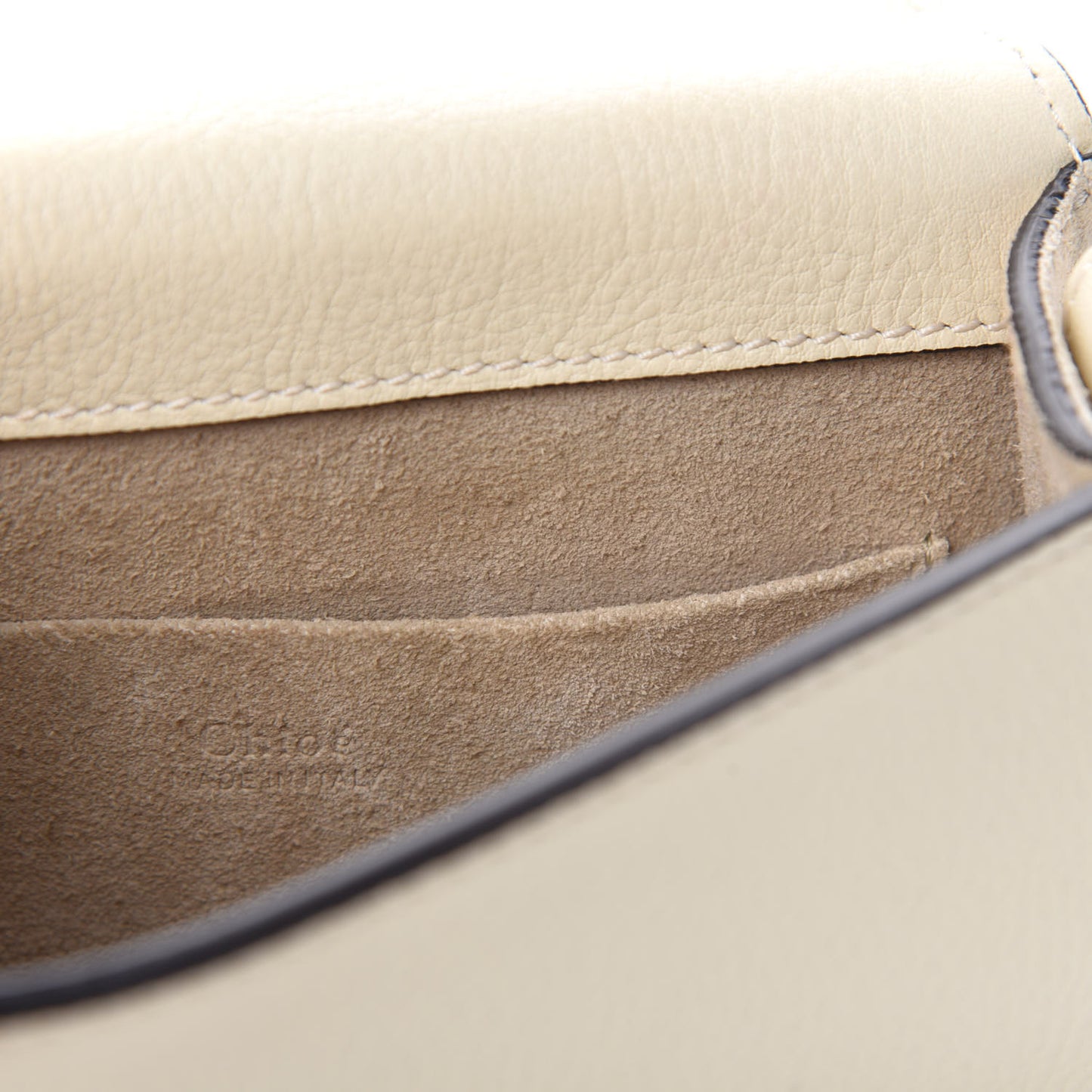 Calfskin Suede Small Nile Bracelet Bag Off White