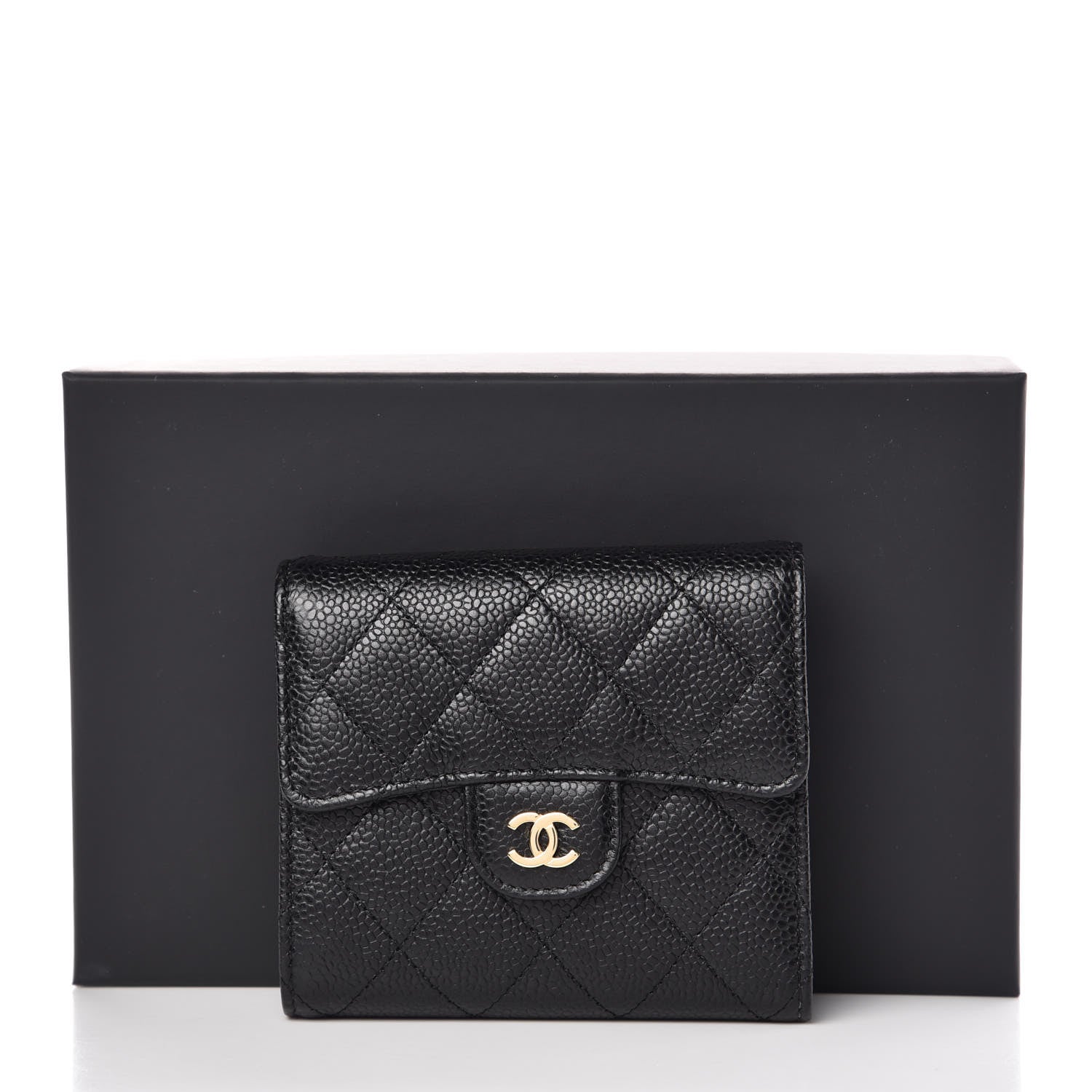 Chanel Caviar Quilted Compact Flap Wallet Black 9 of 9