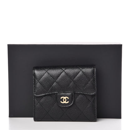 Chanel Caviar Quilted Compact Flap Wallet Black 9 of 9