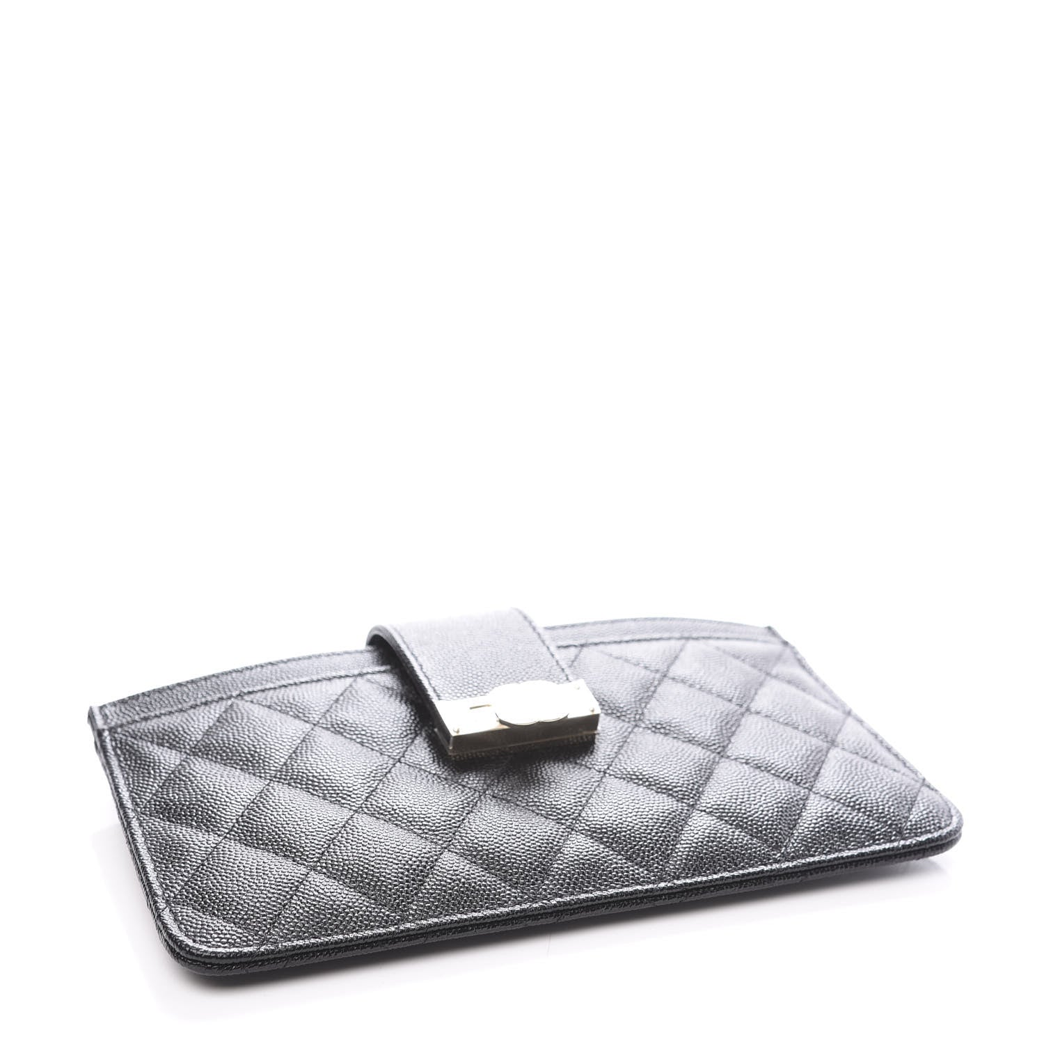 Chanel Caviar Quilted CC Strap Pouch Black 3 of 10