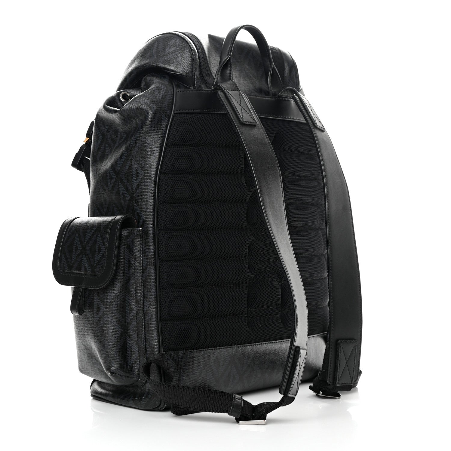 Christian Dior Canvas CD Diamond Hit The Road Backpack Black 1 of 13