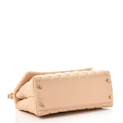 Chanel Caviar Quilted Small Coco Handle Flap Light Beige 4 of 8