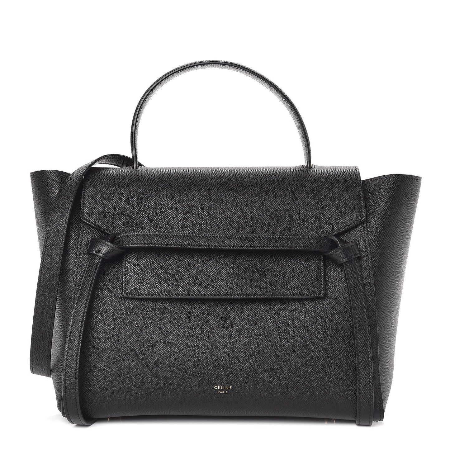 Grained Calfskin Mini Belt Bag Black