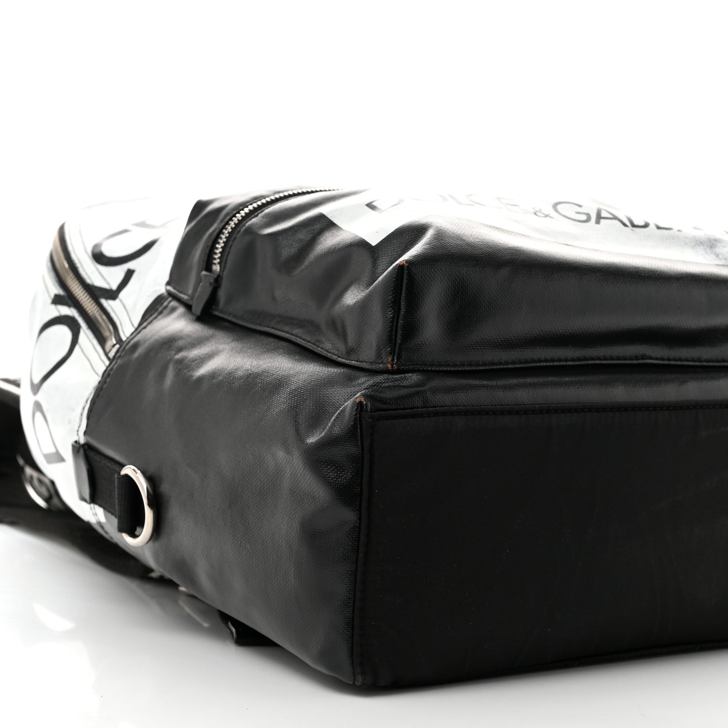 Calfskin Coated Canvas Vulcano Backpack Black