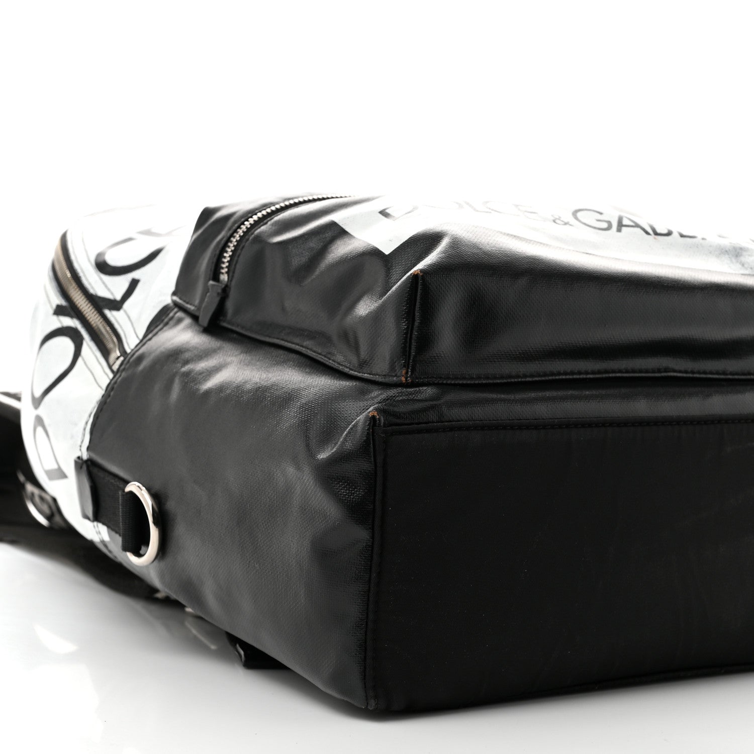 Dolce & Gabbana Calfskin Coated Canvas Vulcano Backpack Black 8 of 12