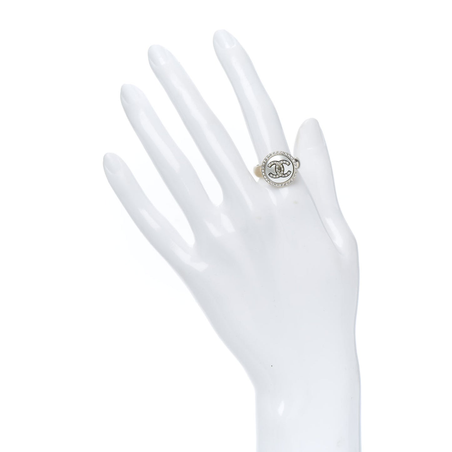 Pearl CC Ring 7 Gold White