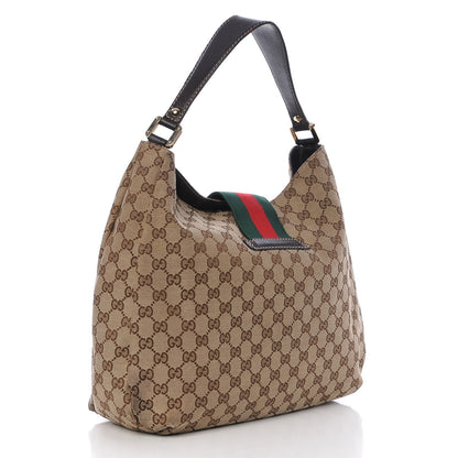 Gucci Monogram Large New Ladies Web Hobo Dark Brown 3 of 9