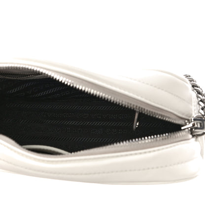Prada Soft Calfskin Diagramme Crossbody Bag White 5 of 11