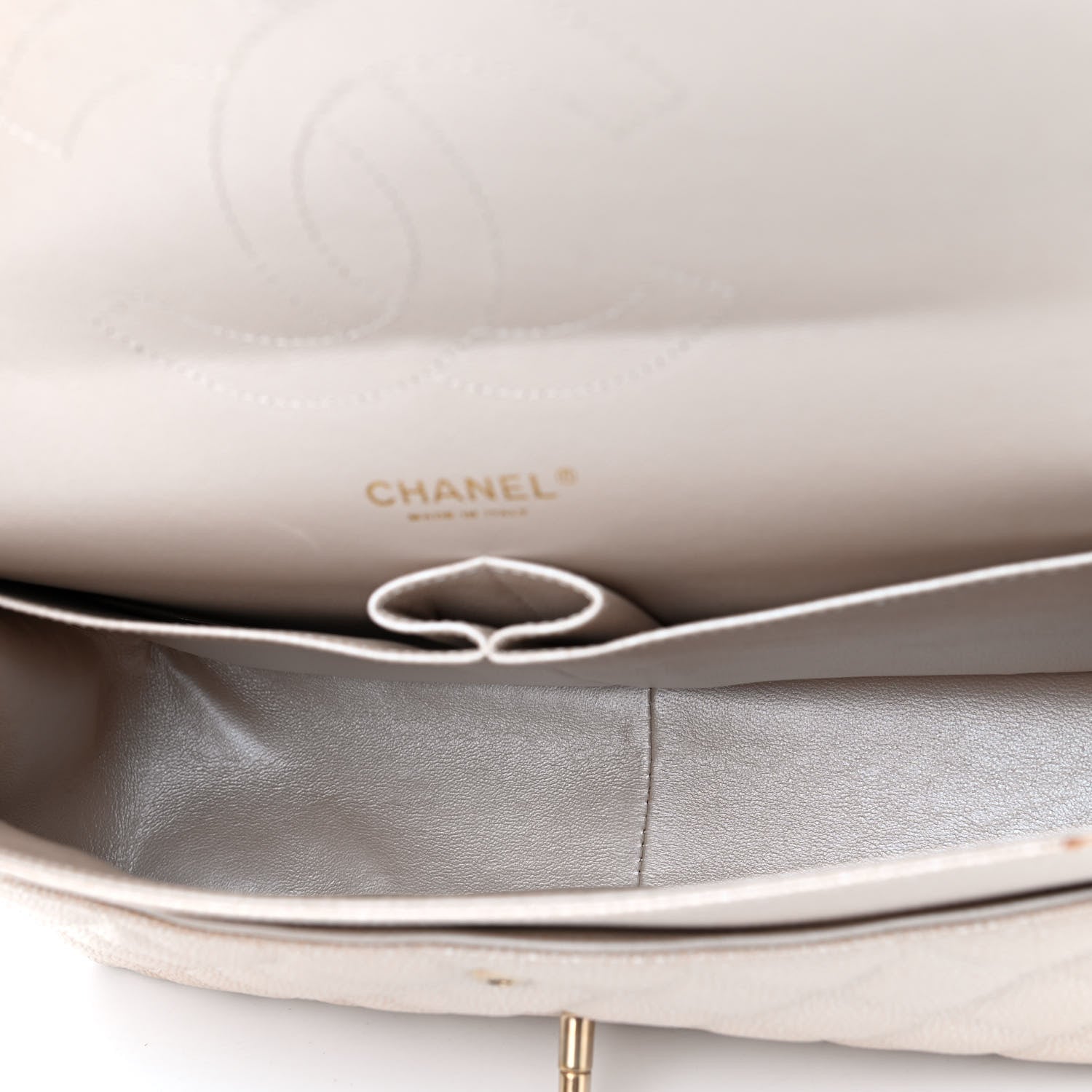 Chanel Iridescent Caviar Quilted Jumbo Double Flap Beige 4 of 18