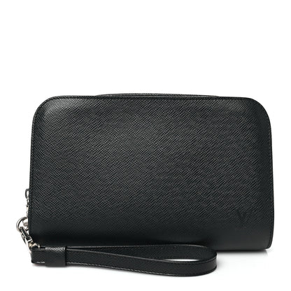 Louis Vuitton Taiga Baikal Pochette Black 1 of 7