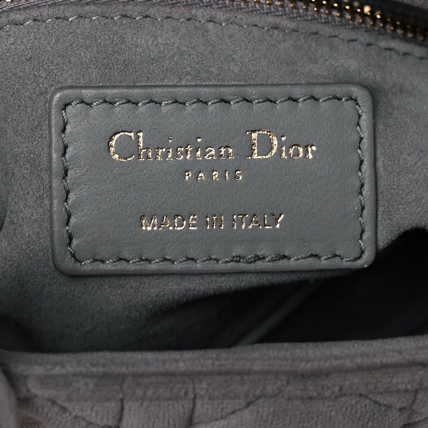 Velvet Mini Lady Dior Gray