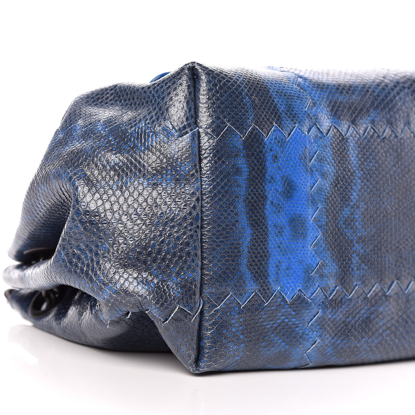 Vesuvio Karung Nappa Intrecciato Cravatteria Small Flap Shoulder Bag Bleuette