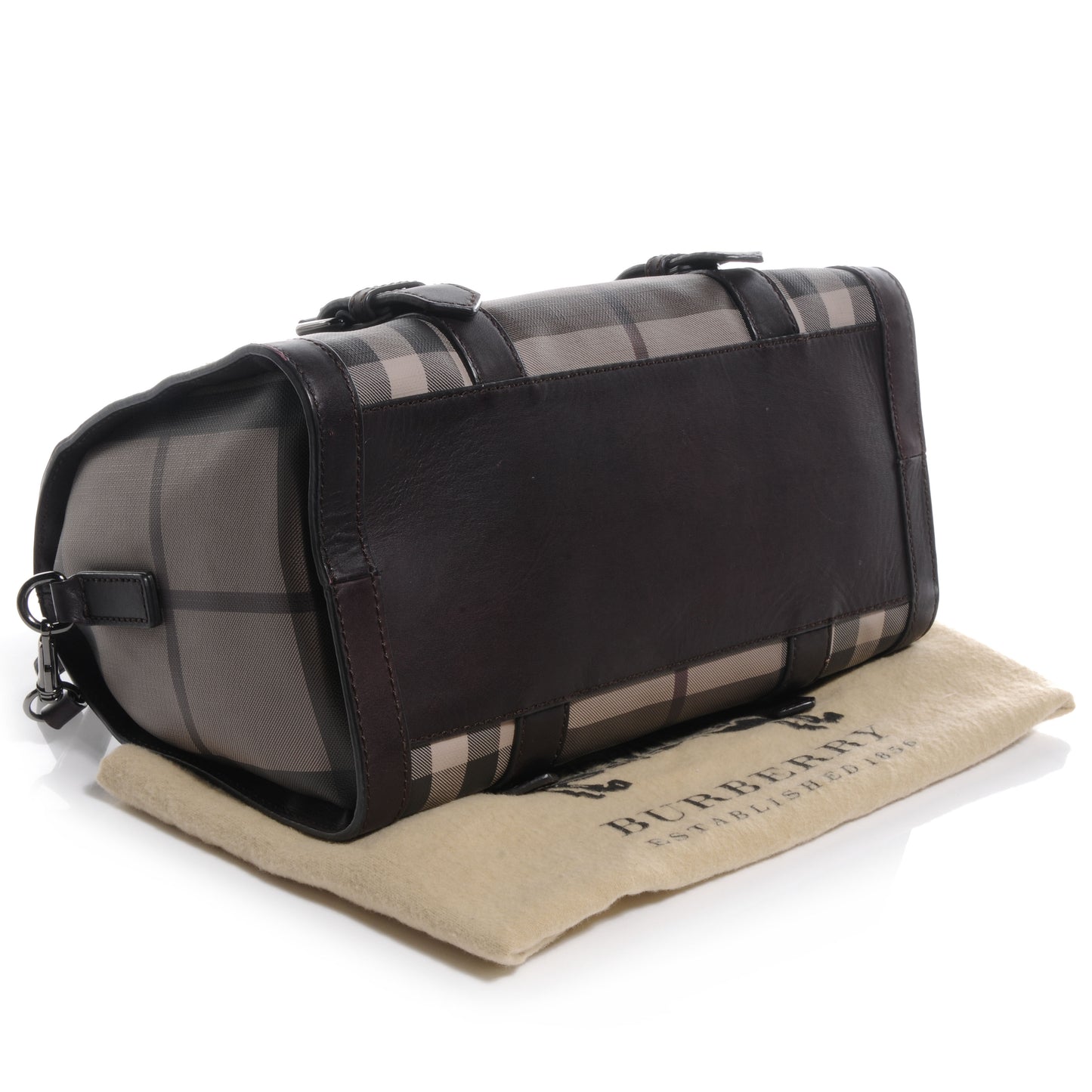Smoked Check Bowler Bag Brown