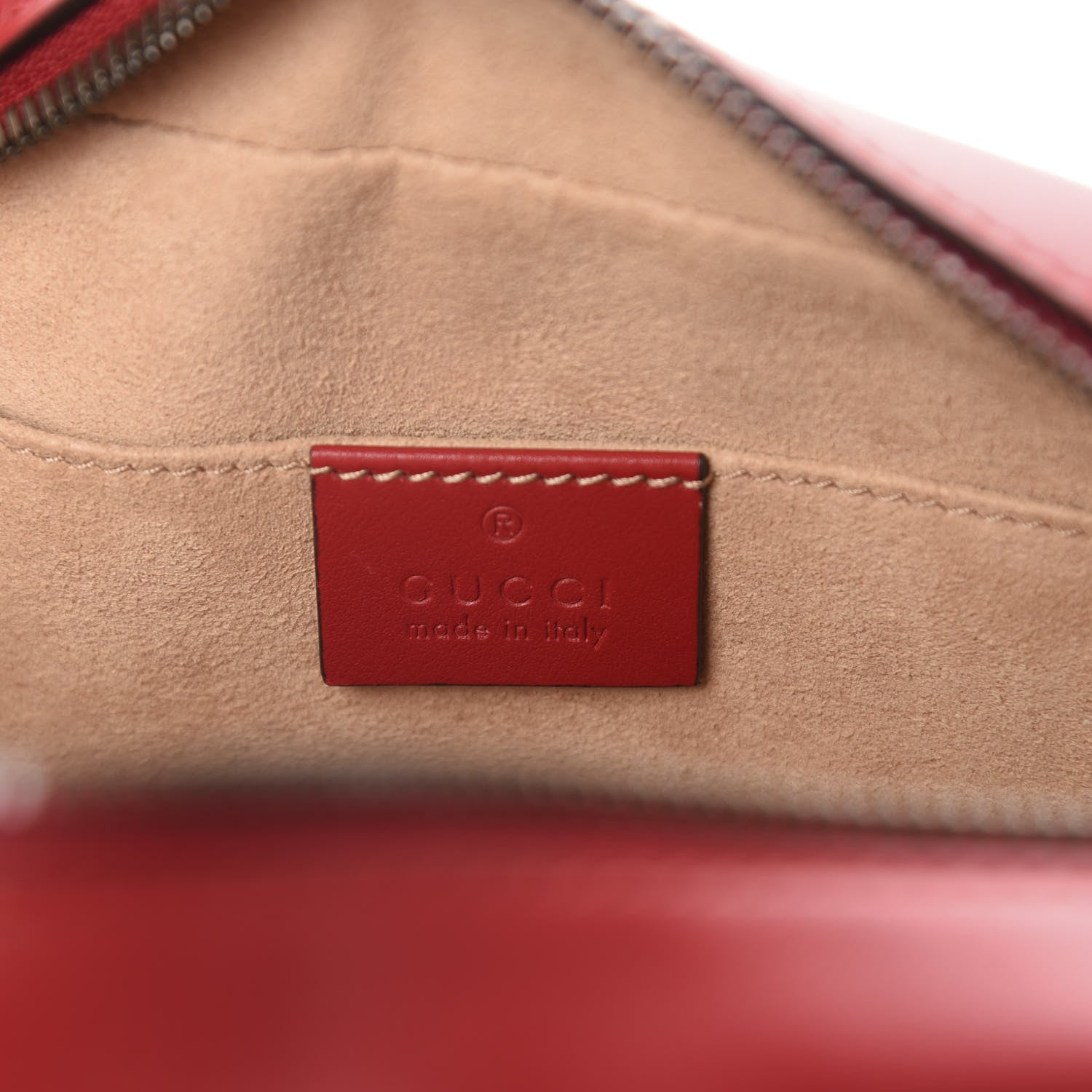 Gucci Calfskin Matelasse Small GG Marmont Chain Shoulder Bag Hibiscus Red 8 of 11