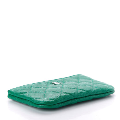 Chanel Caviar Quilted Small Cosmetic Case Green 4 of 11