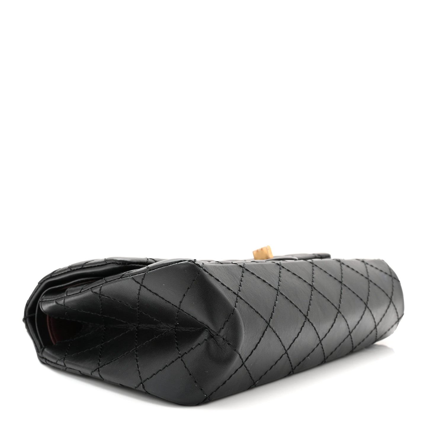 Aged Calfskin Quilted 2.55 Reissue 225 Flap Black