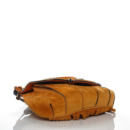 Gucci Suede Small Nouveau Fringe Shoulder Bag Orange 4 of 7