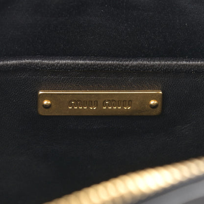Miu Miu Nappa Matelasse Double Zip Pochette Clutch Black 9 of 11