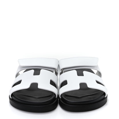 Hermes Calfskin Womens Chypre Sandals 36 White 2 of 12