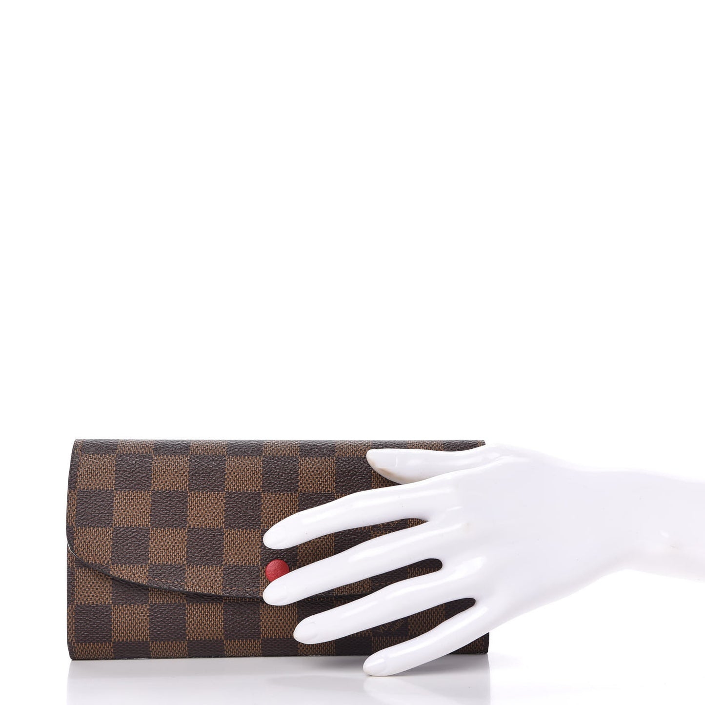 Damier Ebene Emilie Wallet Red