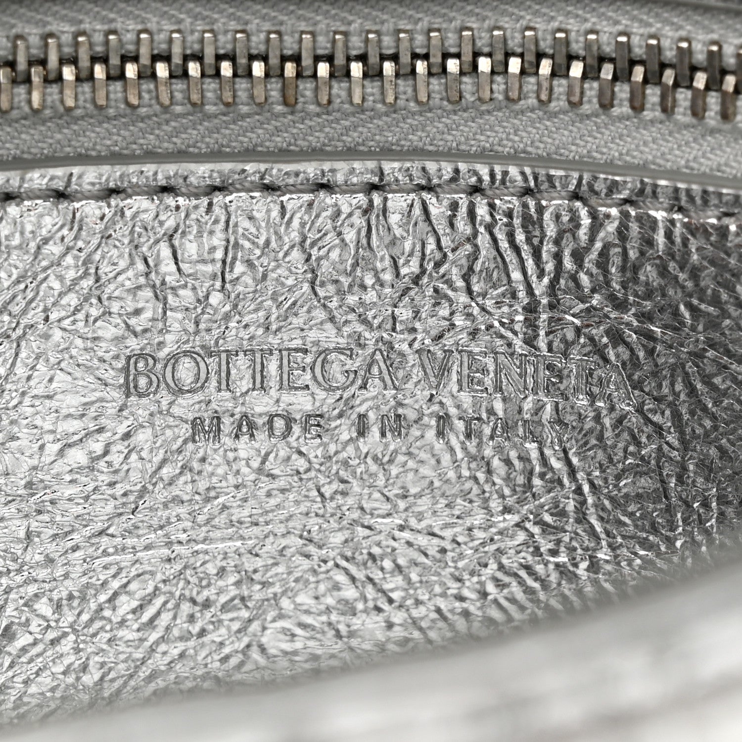 Bottega Veneta Metallic Calfskin Intreccio Plisse Small Cassette Crossbody Bag Silver 6 of 9