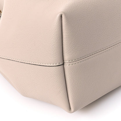 Louis Vuitton Calfskin Lockme Bucket MM Greige 8 of 10
